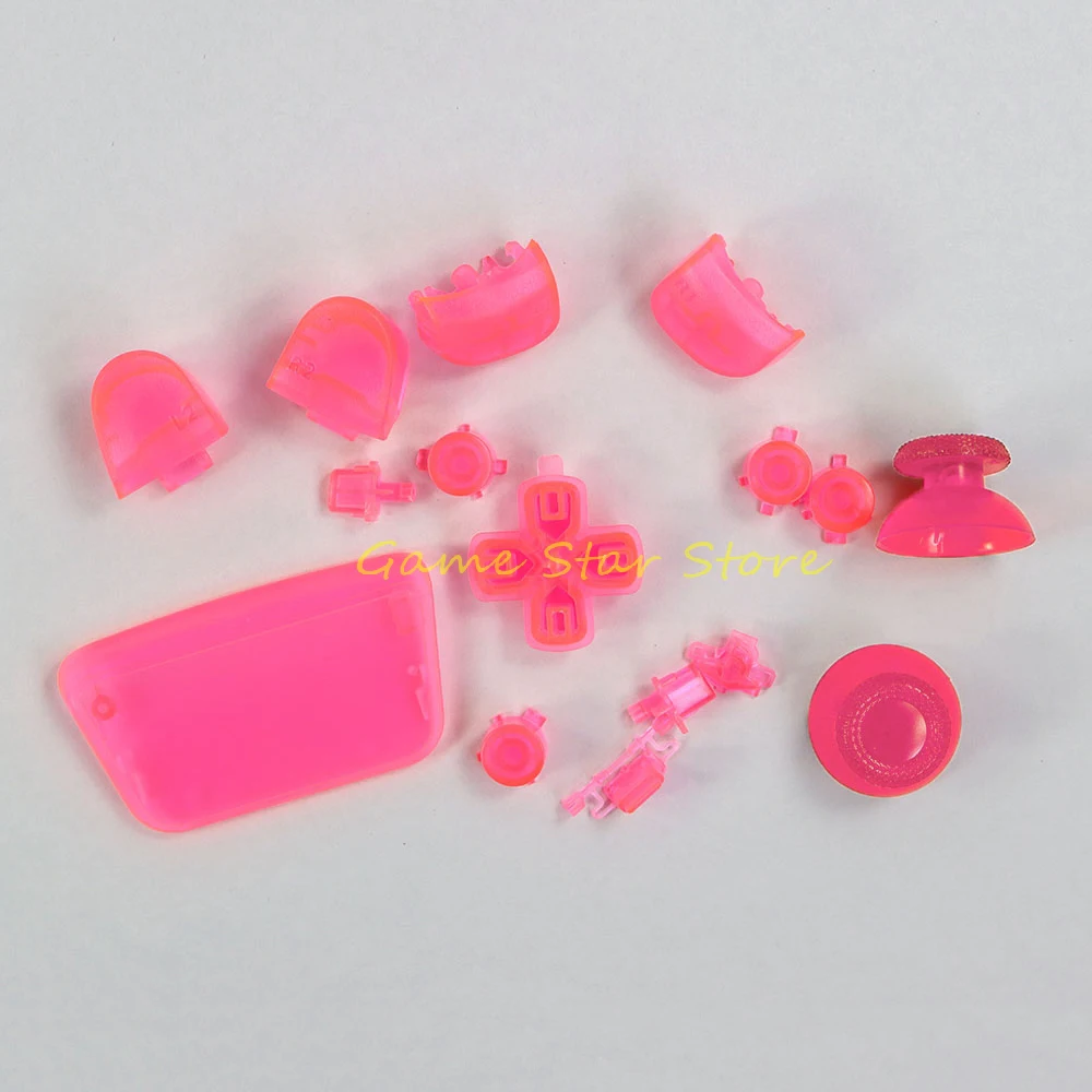 1set Full Set Clear Buttons Joystick Cap L1 R1 L2 R2 ABXY D-pad Key Kits for PlayStation5 PS5 V2.0 Controller