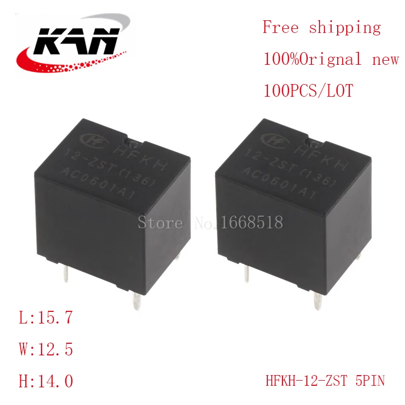 

Free shipping 100pcs relay HFKH-12-ZST HFKH 12VDC 35A 5PIN Original New