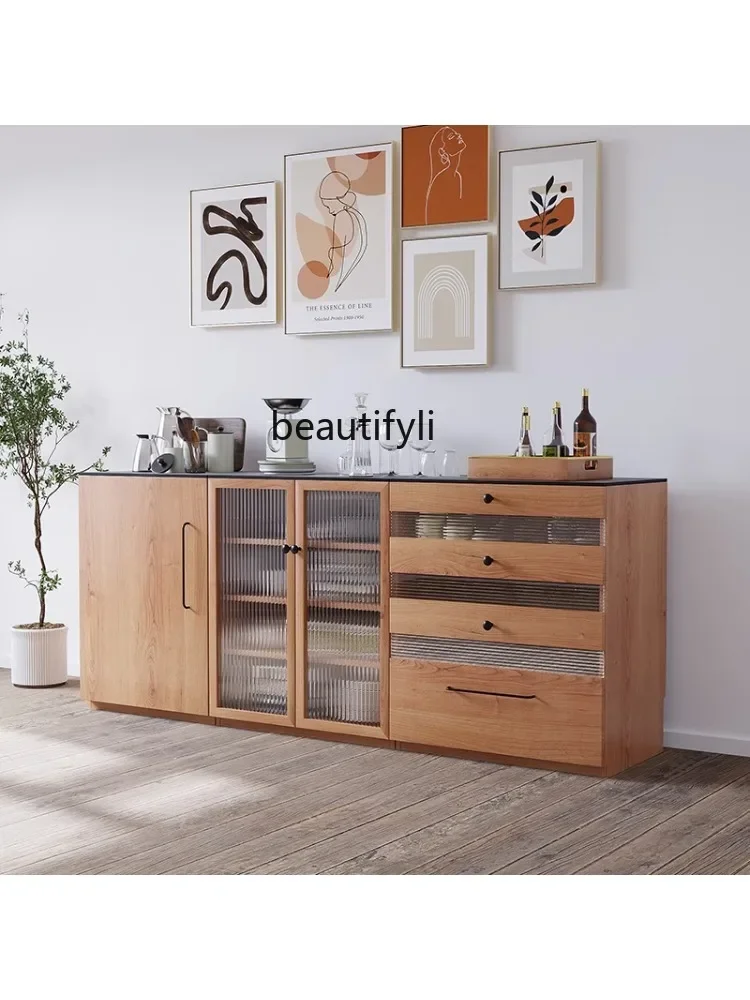 S Podłoga z litego drewna Kombinacja Kredens Szafka do przechowywania Komoda z szufladami Ściana Mały wyświetlacz do mieszkania Wielofunkcyjny