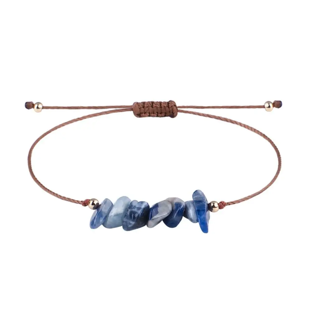 

Woven Rope Amethysts Fluorite Handmade Beach Body Jewelry Crystal Gravel Bracelets Women Jewelry Accessories Bohemia Bracelet