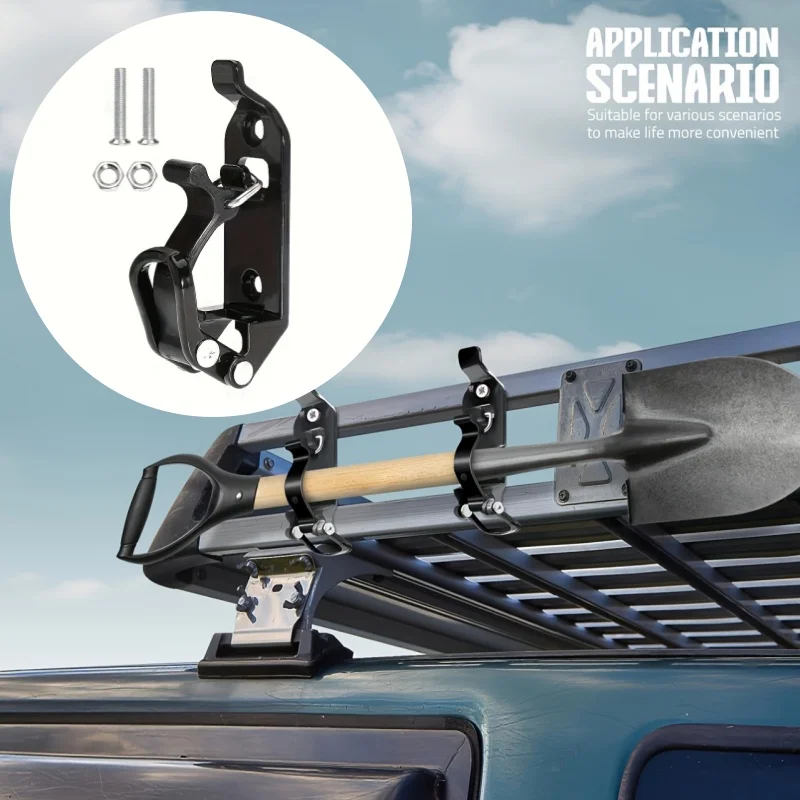 Car Roof Rack Shovel Mount Kits Quick Release Axe Fixing Kit Metal Rubber Clamp For Truck Boat Roof Rack Home Garage