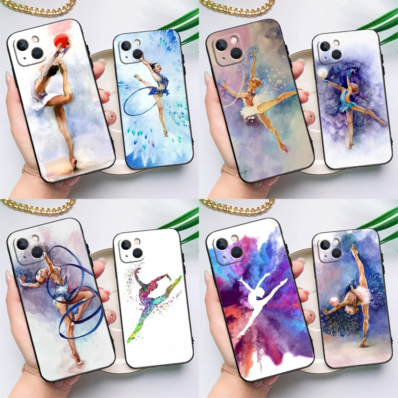 Gymnastics Oil Painting Case For Samsung Galaxy A56 A36 A26 A16 A06 A13 A33 A53 A15 A35 A55 A34 A54 A52 A12 A32 A17