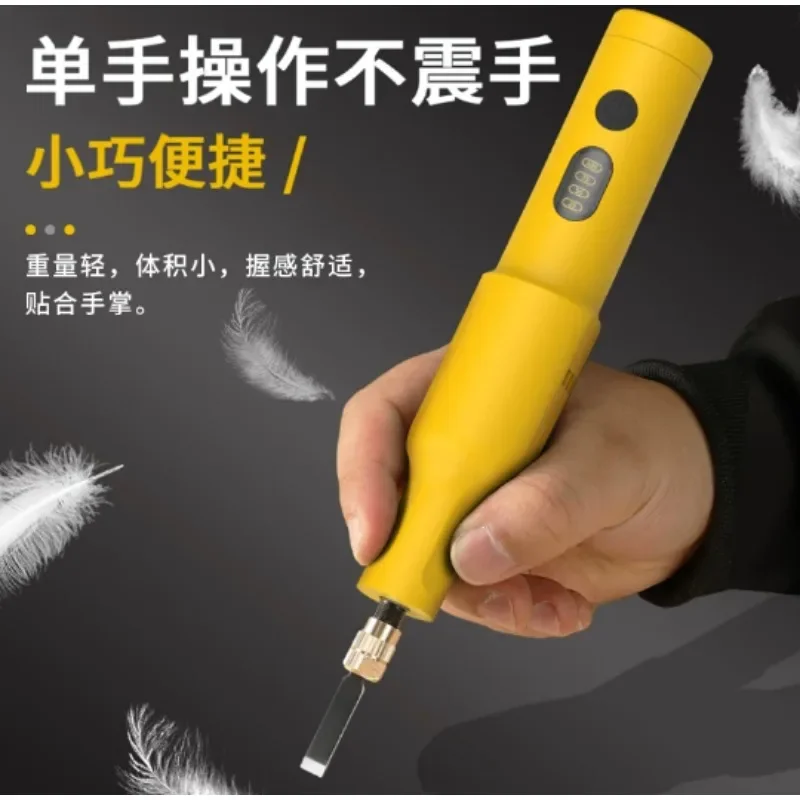 Handheld Lithium Battery Engraver, Full Set Chisels Power Tool, Small Wood Carving Machine for Bonsai Root Carving Carpenter DIY
