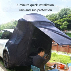 For Tesla Model Y Tailgate Sunshade And Rain Awning Tent Anti-Tear & Waterproof & Mosquito Proof Camping Tent Tesla Accessories