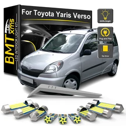 BMTxms 9Pcs Car LED Interior Light Bulb Kit For Toyota Yaris Verso 1999 2000 2001 2002 2003 2004 2005 Indoor Reading Dome Trunk