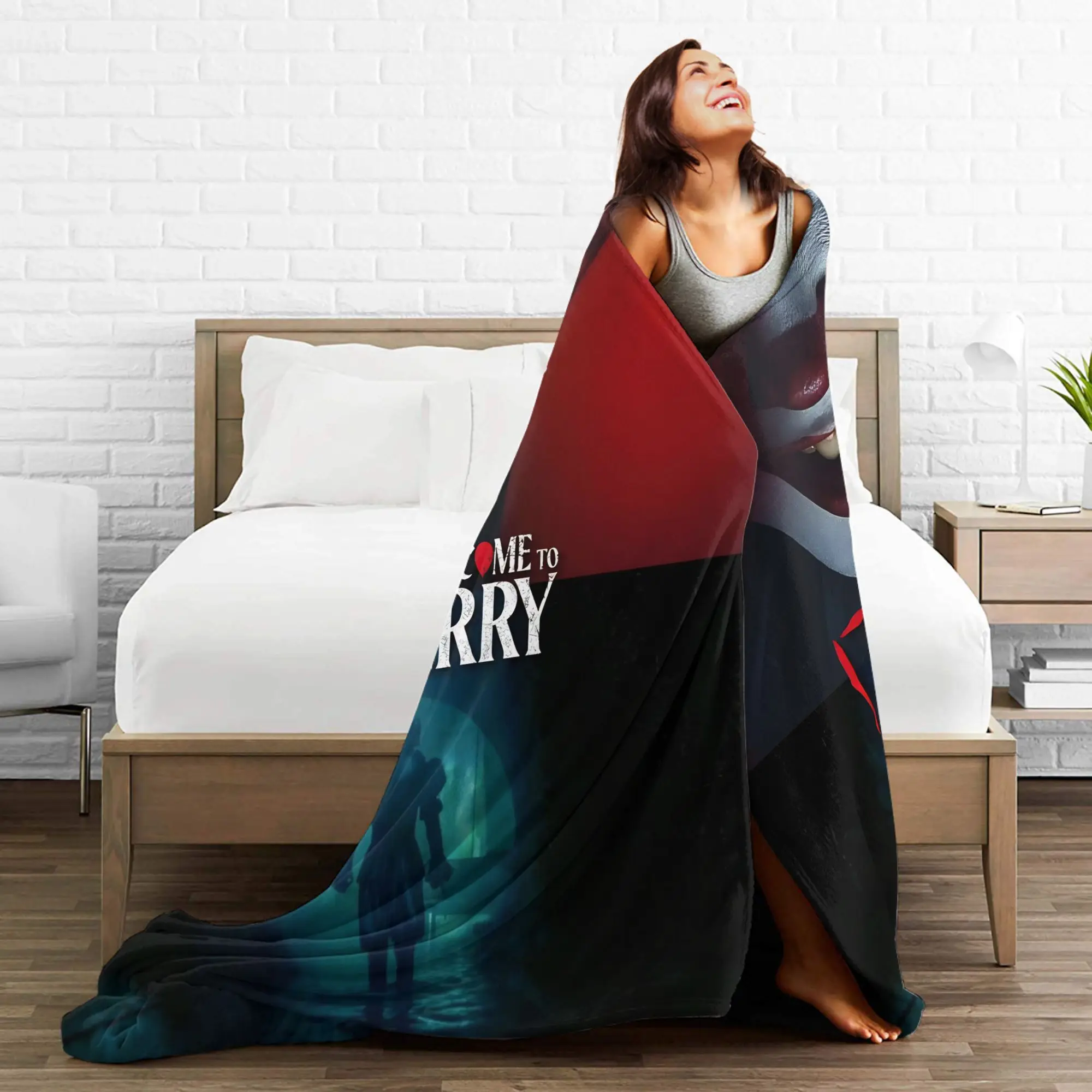 تكنولوجيا المعلومات مرحبا بكم في ديري دائما عيون بطانية دافئة أفخم الفراش يلقي للطلاب الأريكة كرسي السرير الفانيلا المفرش غطاء السرير