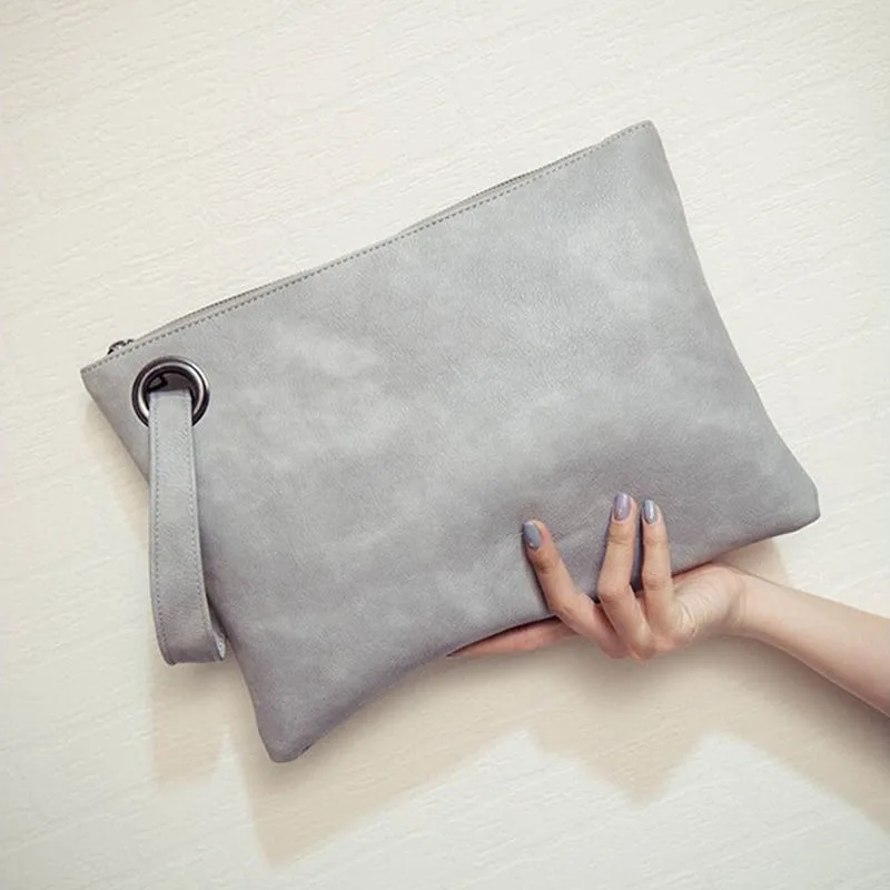 

Clutch bag Document case briefcase simple individuality Soft leather PU Envelope bag work fallow unisex