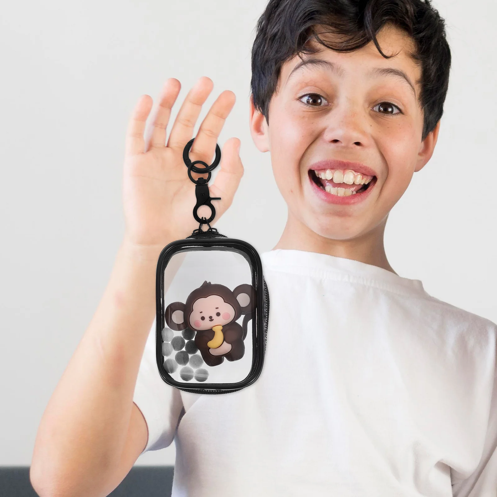 

Bag for Mini Figure Clear Figures Backpack Hanging Storage Key Chain