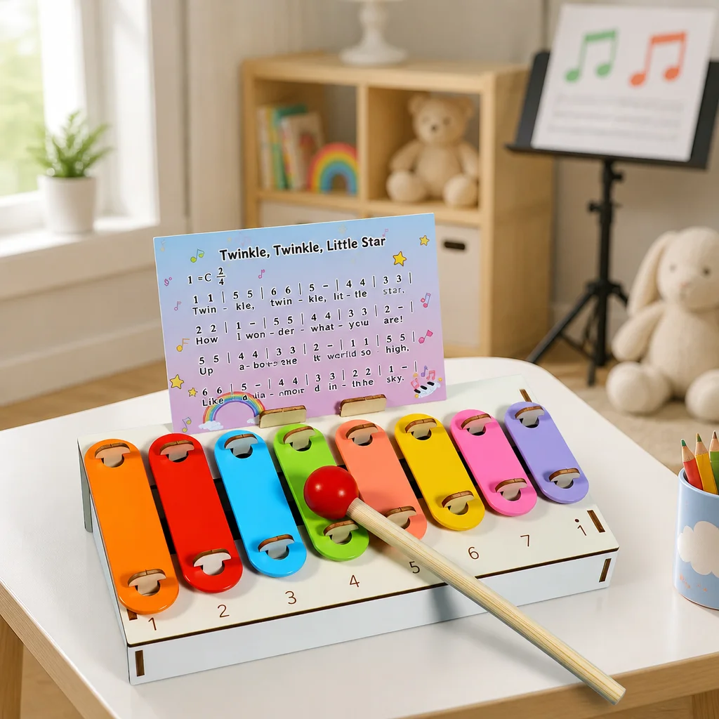 ชุดเครื่องดนตรีไซโลโฟนไม้ 8 โน - Musical Instrument Diy For Kids บทวิจารณ์และราคา