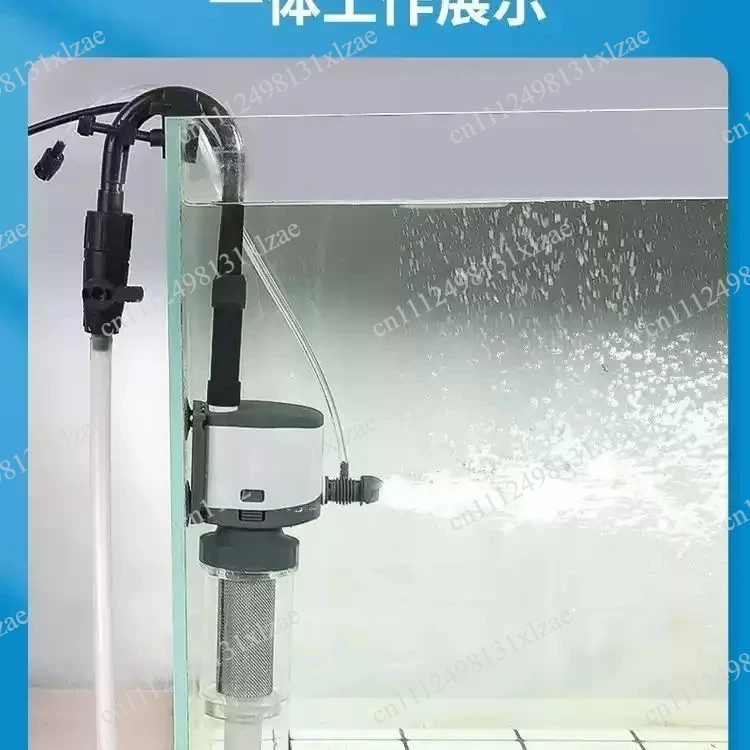 220-240V 3-in-1 Aquarium Filter Pump - Water Circulation, Purification & Fish Waste Collector for Fish Tank