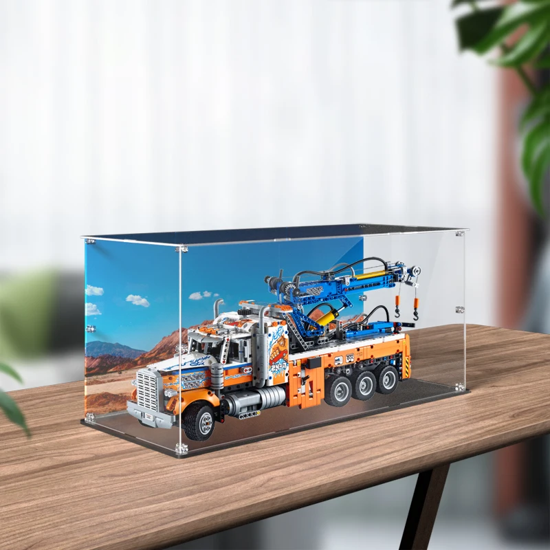 Acrylic Display Box for Lego 42128 Heavy-duty Tow Truck Dustproof Clear Display Case Model Storage box