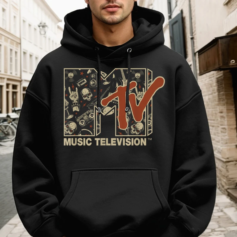 

Mademark x MTV MTV Rock Loose long Sleeve Party Hoodies Round Collar Men's Hoodies Slogan Hoodies Mother Day