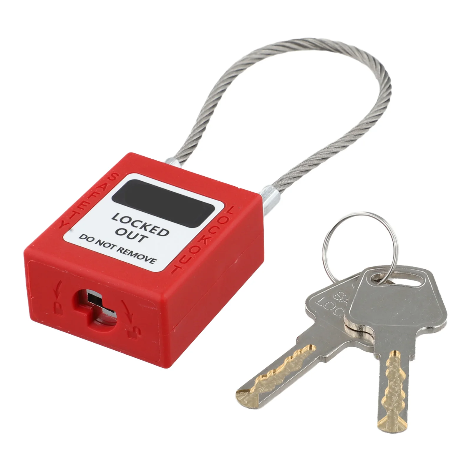 Stainless Steel Cable Lock with Ergonomic Handle 2 Keys Long Shackle for Reliable Protection in Multiple Scenarios