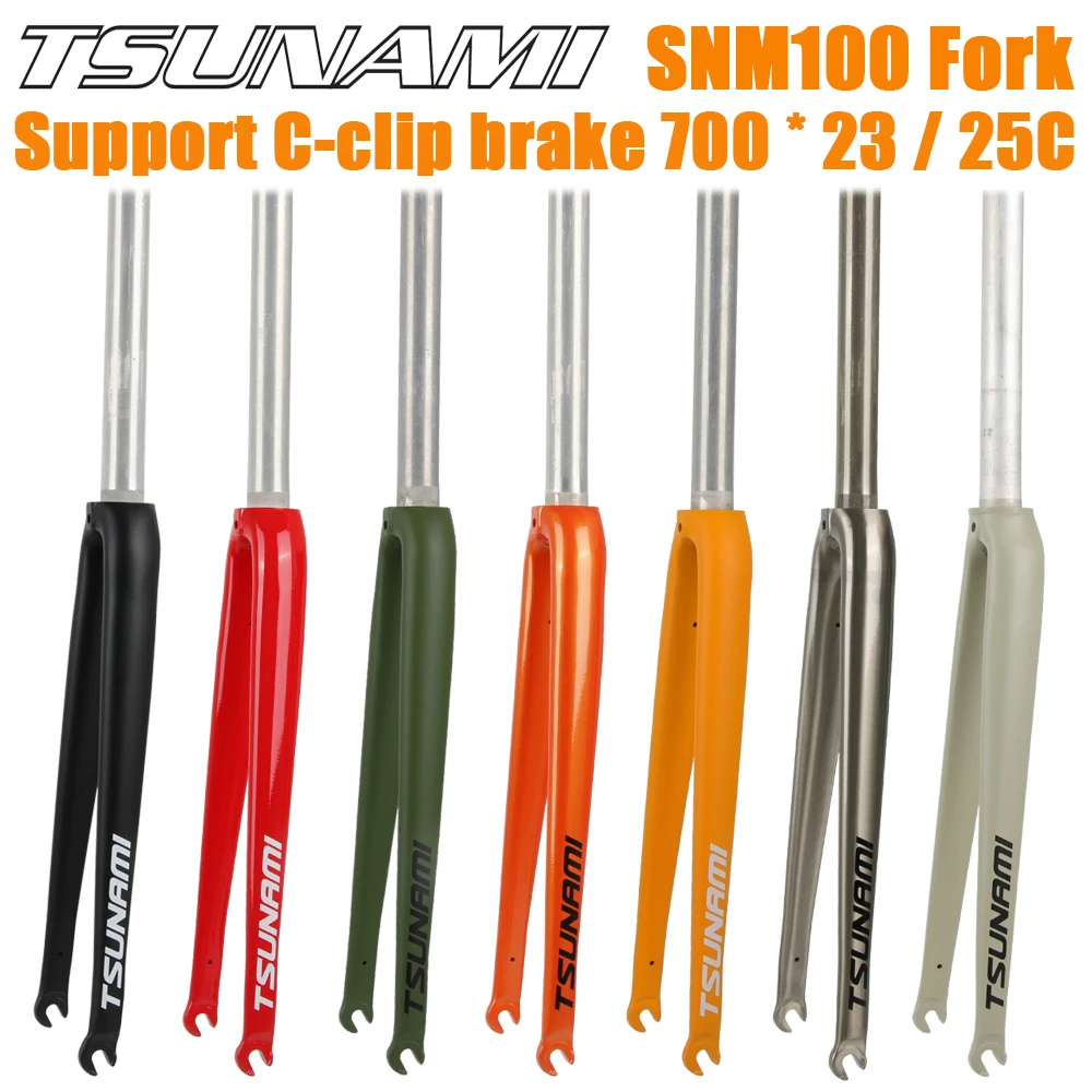 

Tsunami SNM100 Road Bicycle Front Fork All Aluminum Alloy Front Fork Supports C-clip Brake 700 * 23 / 25C Multi-Color Options