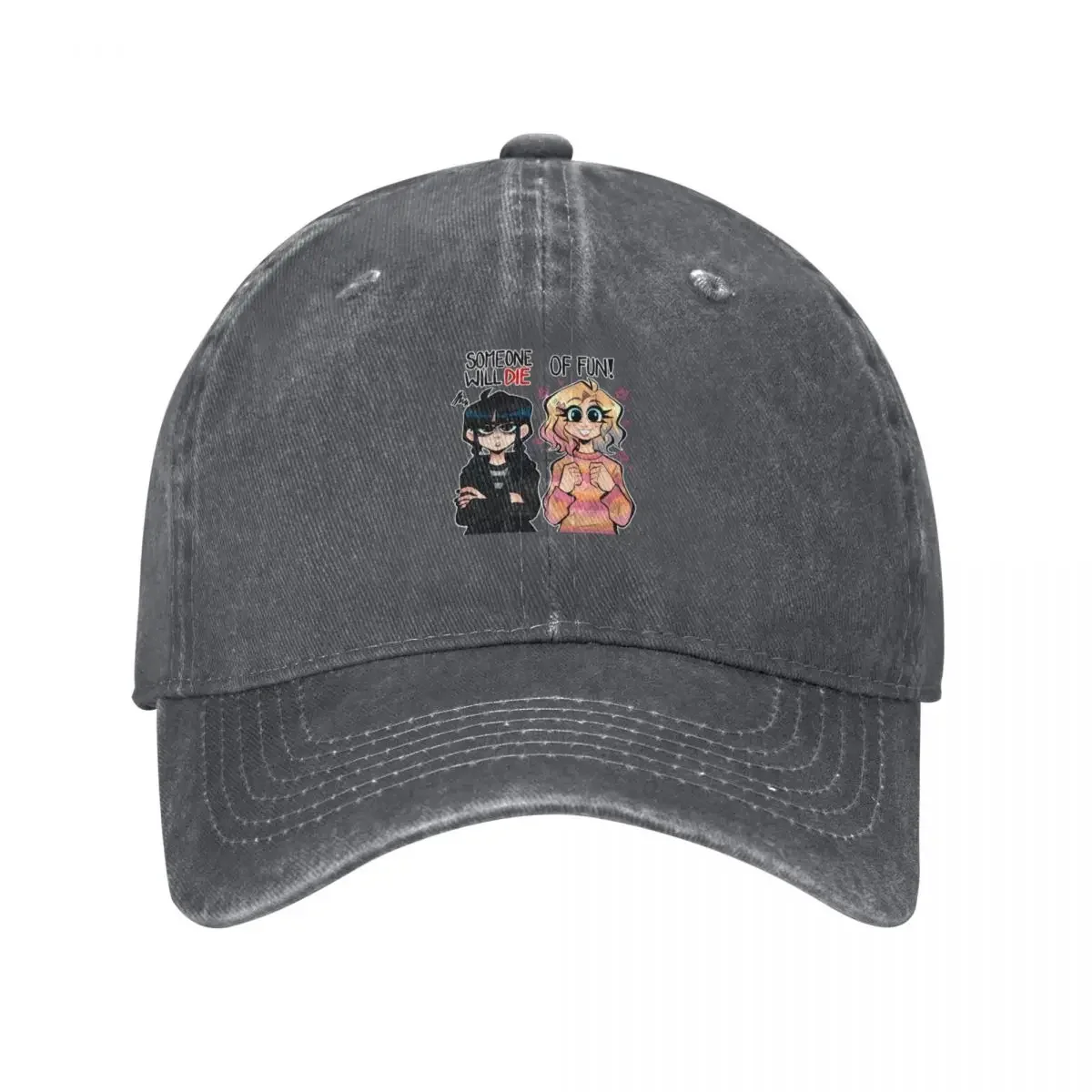 Someone will die... of Fun! Enid and Wednesday fanart Baseball Cap Thermal Visor Military Cap Man Dropshipping Women Caps Men's