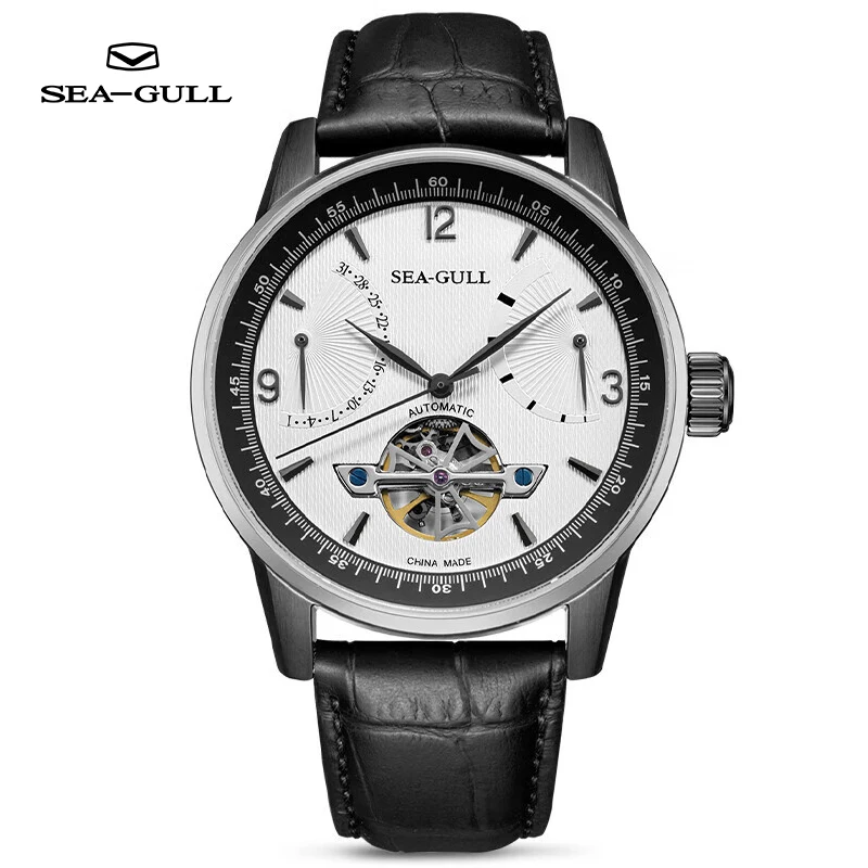 seagull Watch men wrist mechanical Automatic watch Multi -function calendar energy display customs free shipping products 327