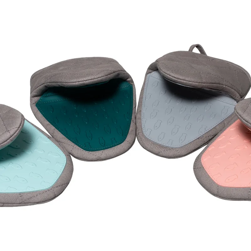 

1 шт., силиконовые перчатки в форме рыбы, против ожогов, кухонный силиконовый поднос, держатель для посуды, перчатки для духовки, универсальные перчатки