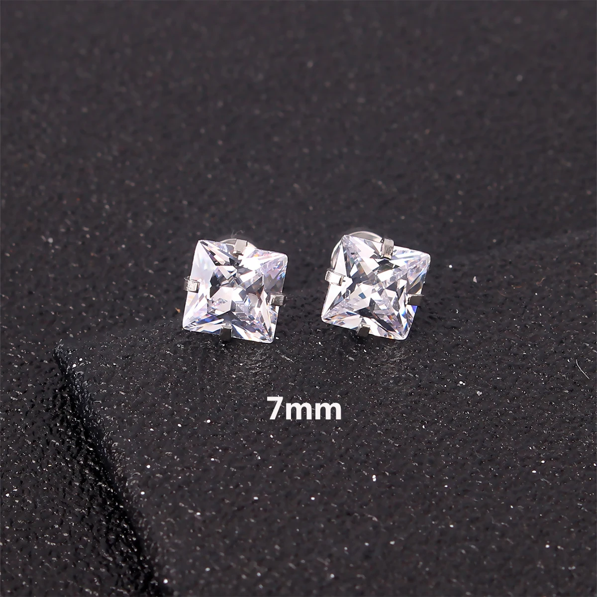 1-5pairs Simple Square Stainless Steel Stud Earrings For Men And Women, Suitable For Daily Wear And Gifts