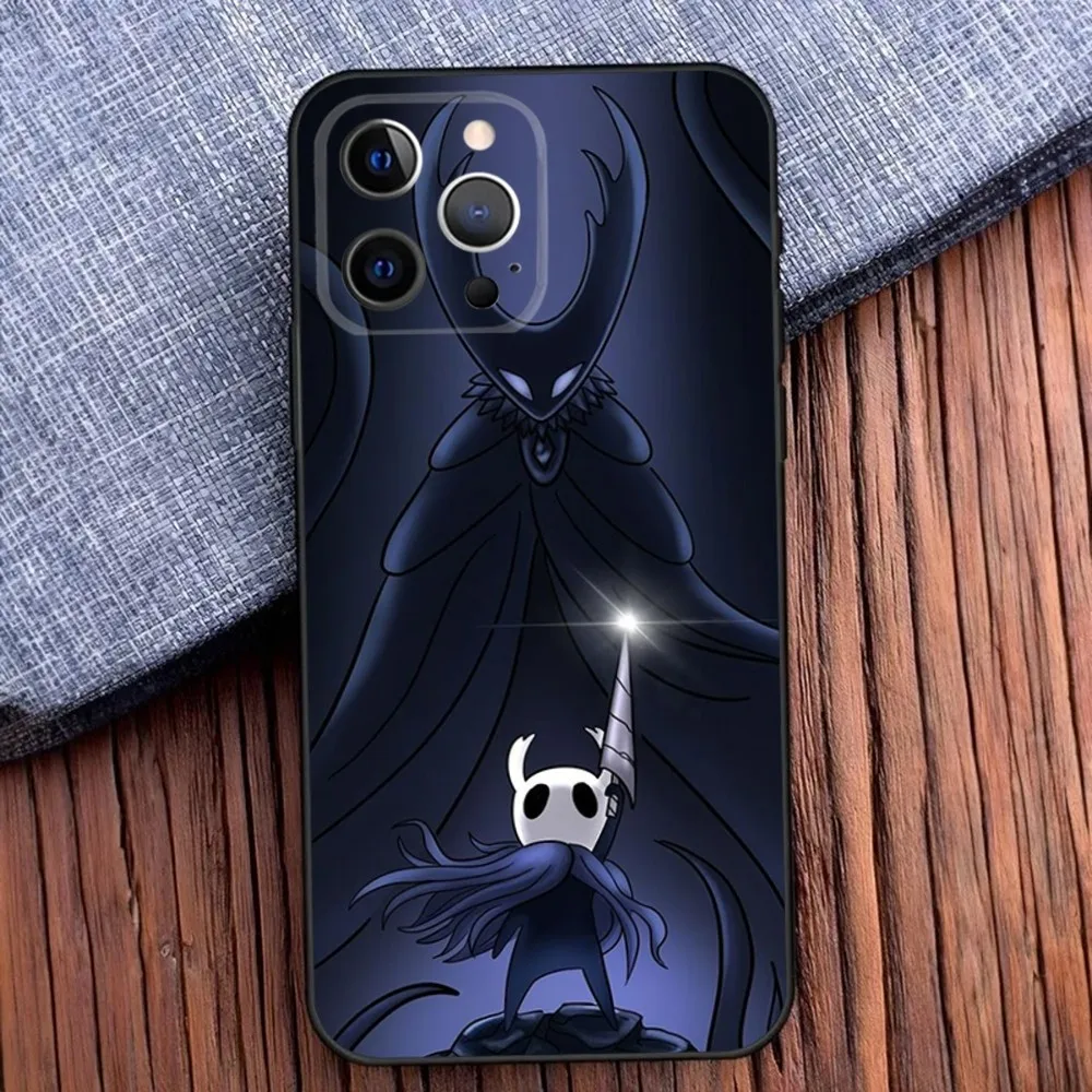 Game Hollow Knight Phone Case For iPhone 16,15,14,13,12,11,Pro,X,XS,Max,XR,Plus,Mini Soft Black Cover