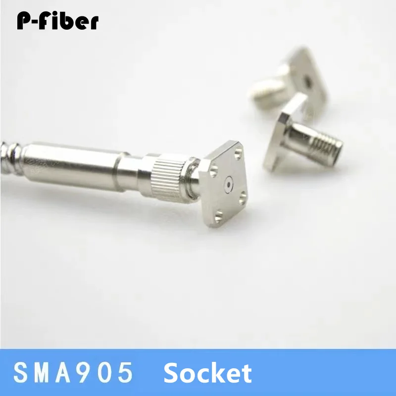 SMA905 optical fiber socket 1 piece SMA connector fiber optic base P-fiber