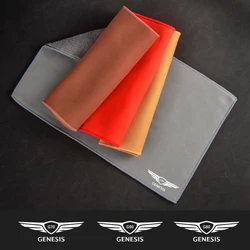 1pcs For Genesis G70 G80 G90 Emblem Car Wash Microfiber Towel Cleaning Drying Care Coral Fleece Cloth