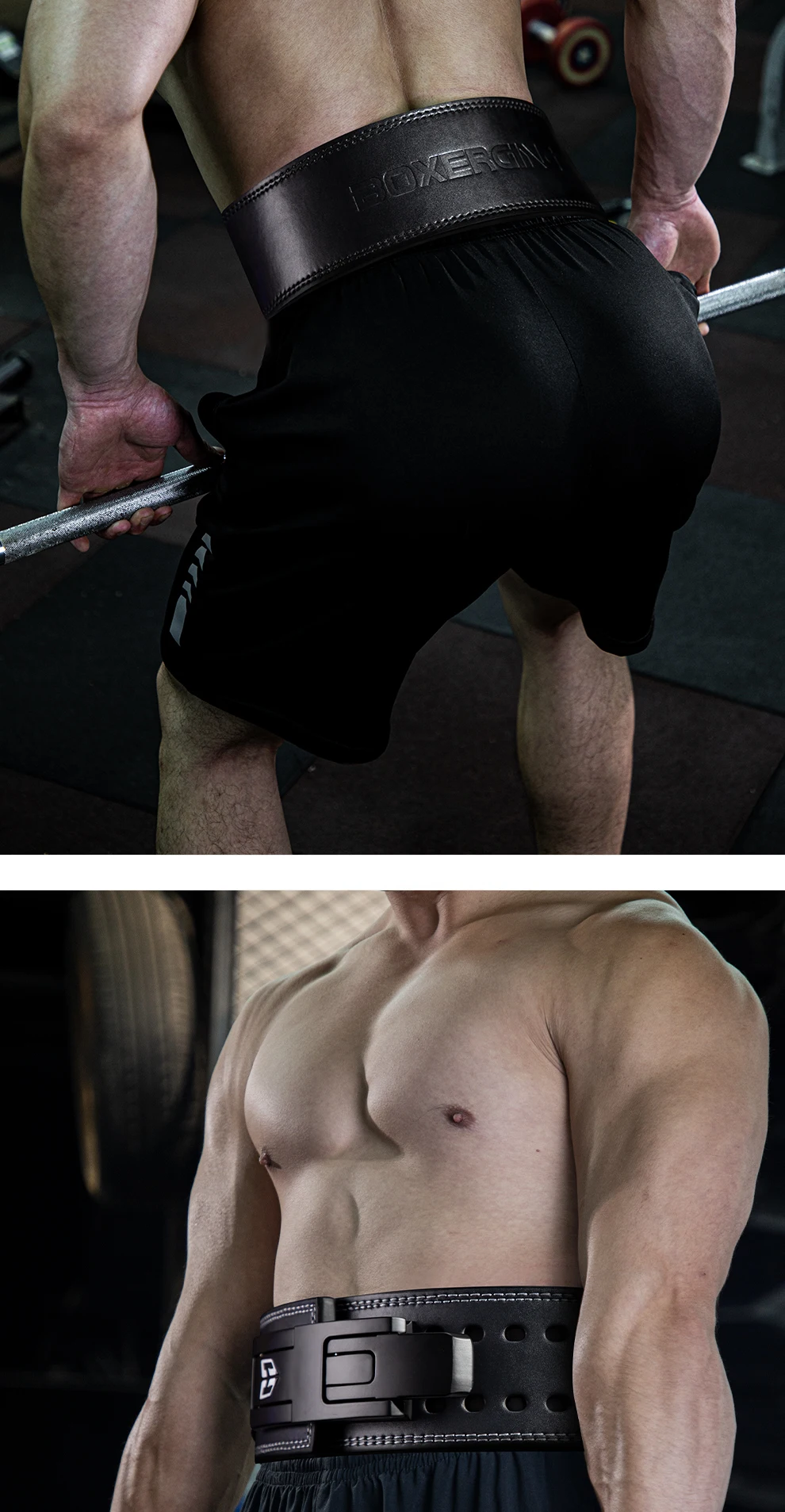 Verstellbarer Gewichthebergürtel, Hebel-Powerlifting-Gürtel, Fitnessstudio-Langhantel, Squat-Kreuzheben, Taillenstütze, Lendenwirbelstütze für Krafttraining – Detail 5