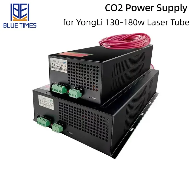 

Bluetimes CO2 Laser Power Supply for 130-180W YongLi Laser Tube Output Voltage 45kV Maximum Current 35mA Size 320x210x80mm