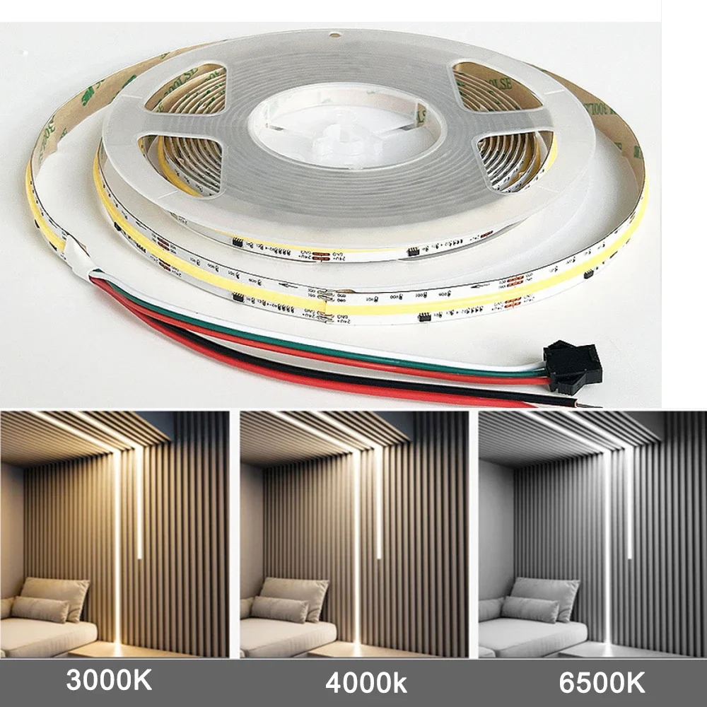 WS2811 COB Taśma LED przepływająca woda DC24V 20M Wyścig konny Chasing TapDC24V 360LEDs Elastyczna Chłodna Naturalna Ciepła Biel