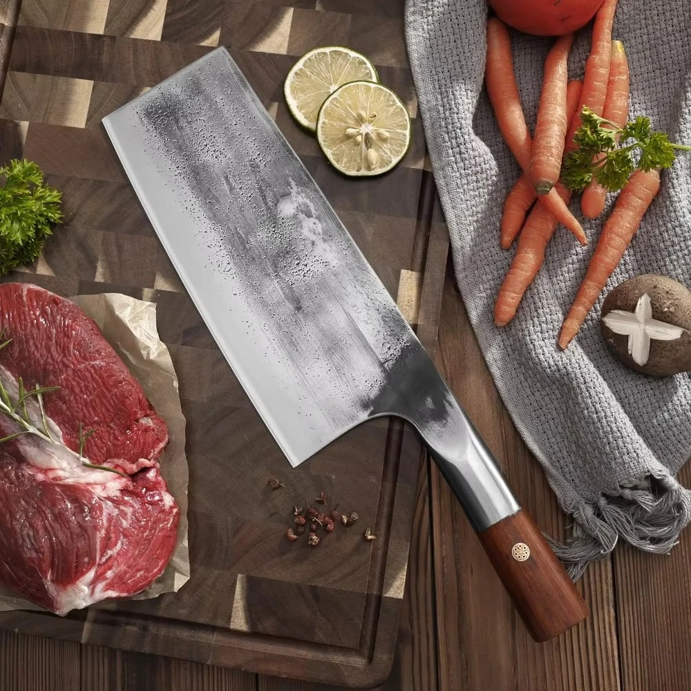 SKD11 Fully Forged Kitchen Knife Sharp For Cutting Meat Vegetable Chopping Chicken Duck Ribs Dual Purpose Knife Cr12mov Cleaver