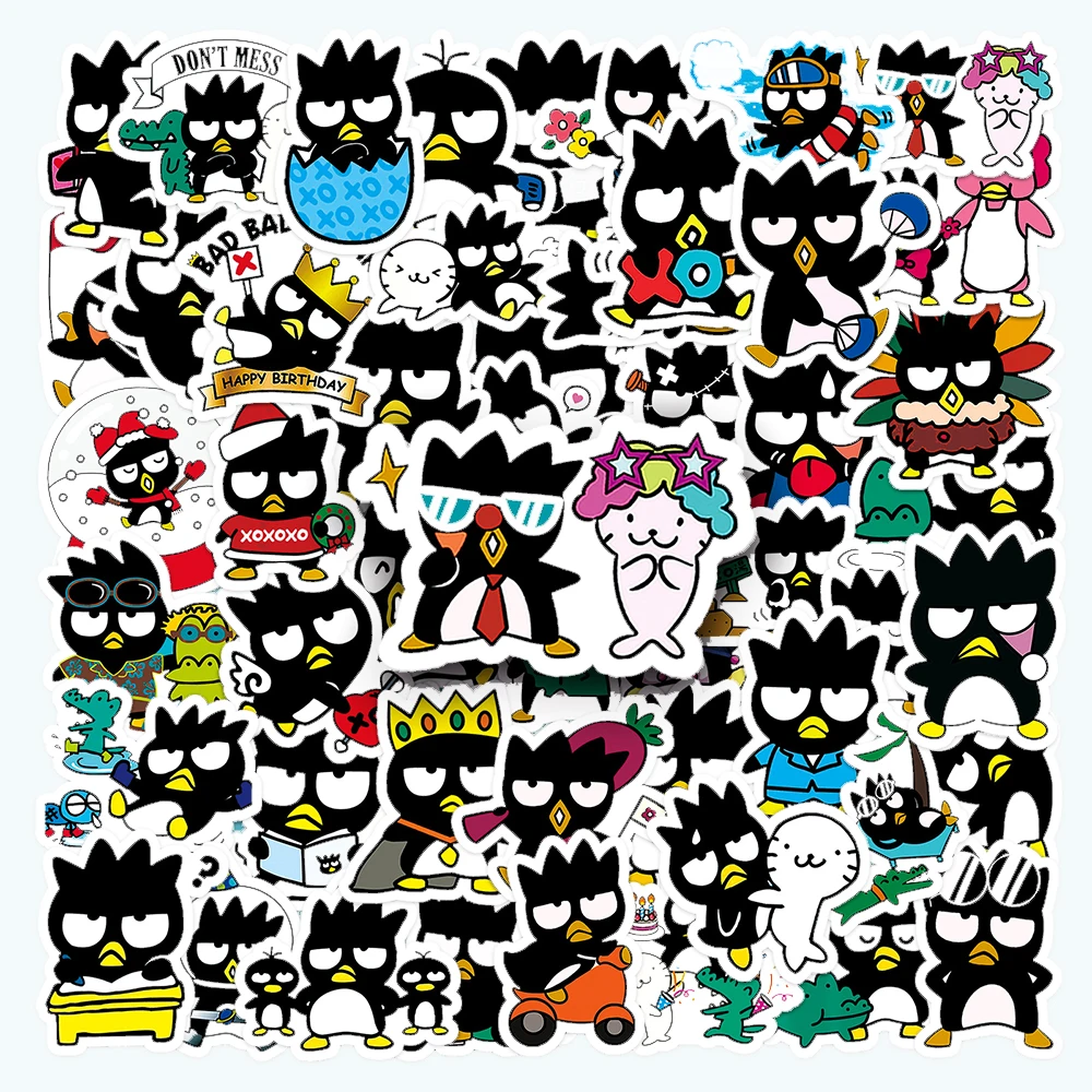 10/30/50 Stück Sanrio BadBadtz-maru Cartoon-Aufkleber, niedliche Anime-Pinguin-Aufkleber, DIY-Aufkleber für Wasserflaschen, Telefon, Tagebuch, Fahrrad, Dekoration – Detail 1