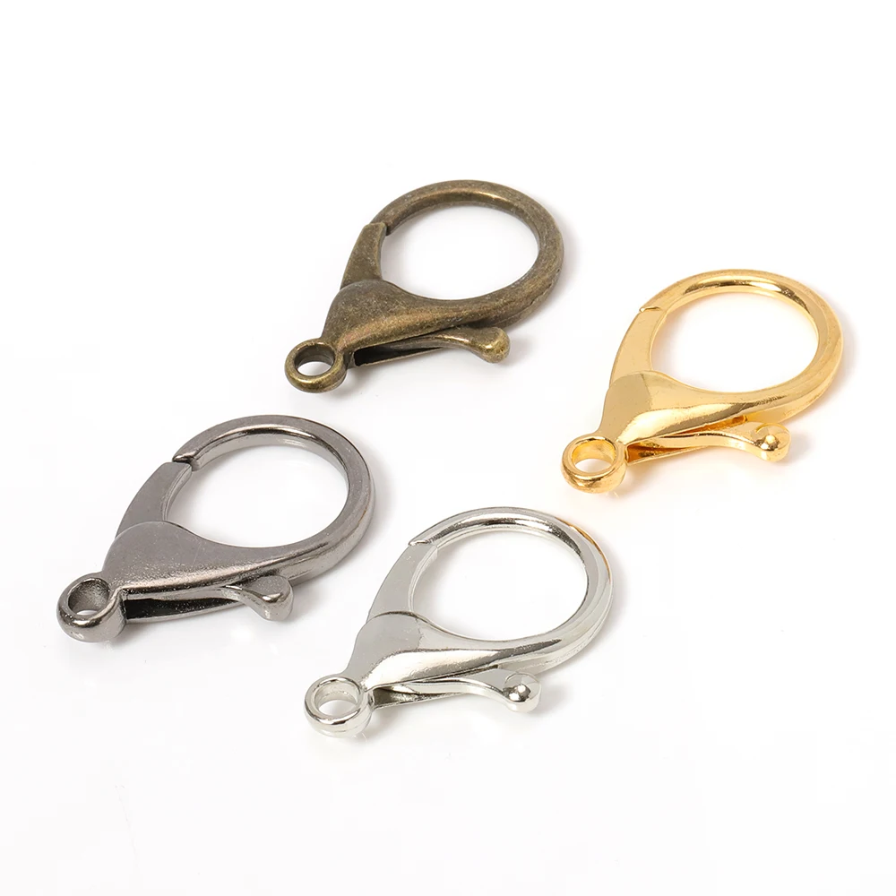 10 pièces 35mm grand homard fermoirs porte-clés crochet connecteur pour bricolage porte-clés faisant des accessoires pour la fabrication de bijoux artisanat en gros
