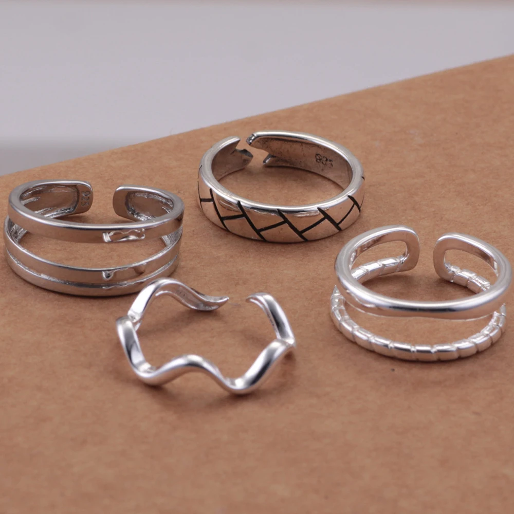 

New Hot Selling 925 Sterling Silver Wave Shaped Exquisite Ring, Suitable For Original Women's Jewelry Gifts