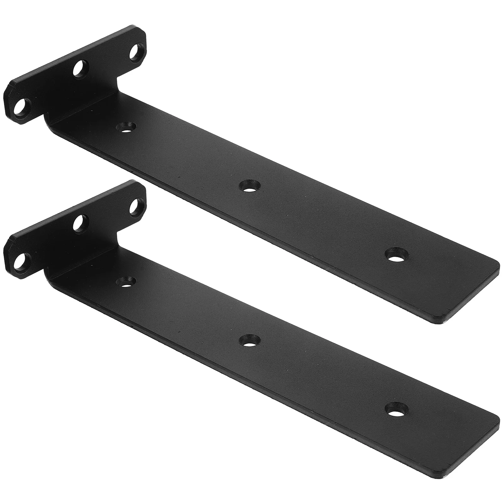 

2pcs 10 Inch Wall Mounted Shelf Brackets Heavy Duty Steel Floating Shelf Support Black Matte Finish Rust Resistant For Kitchen