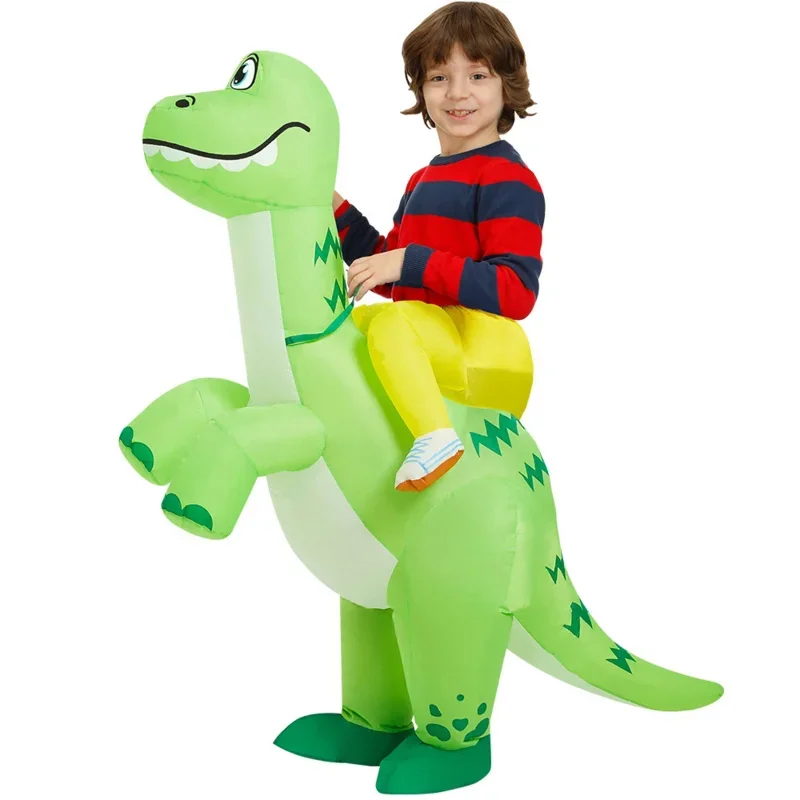 Costume Gonflable T-Rex de Dinosaure pour Enfant, Tenue de Cosplay, pour Halloween, ixde Noël, pour Garçon et Fille, MN9