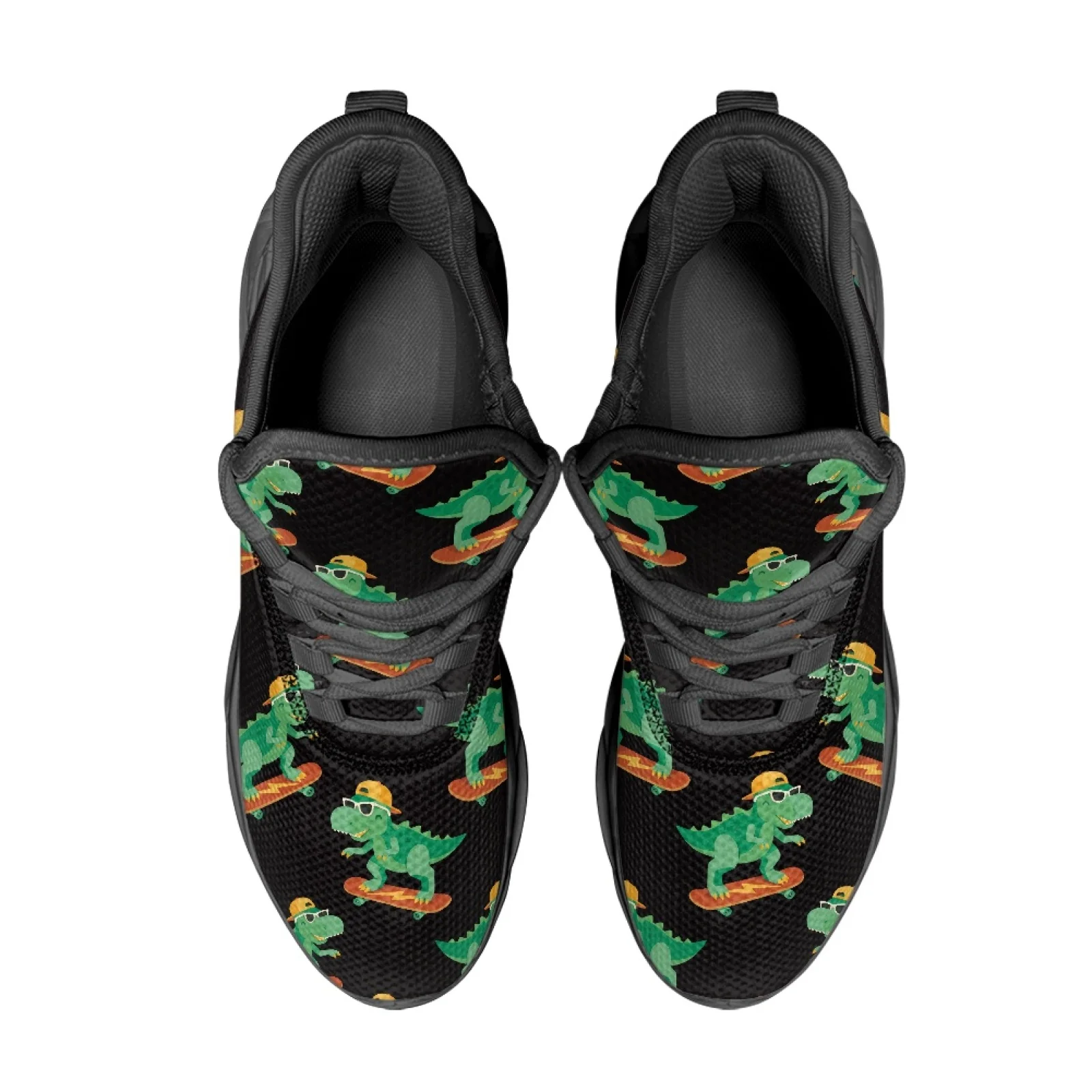 PENSTROLL Skateboard Dinosaur Men's Sneakers Mesh & EVA Fashion Sneakers Breathable Outdoor Sneakers for Sport