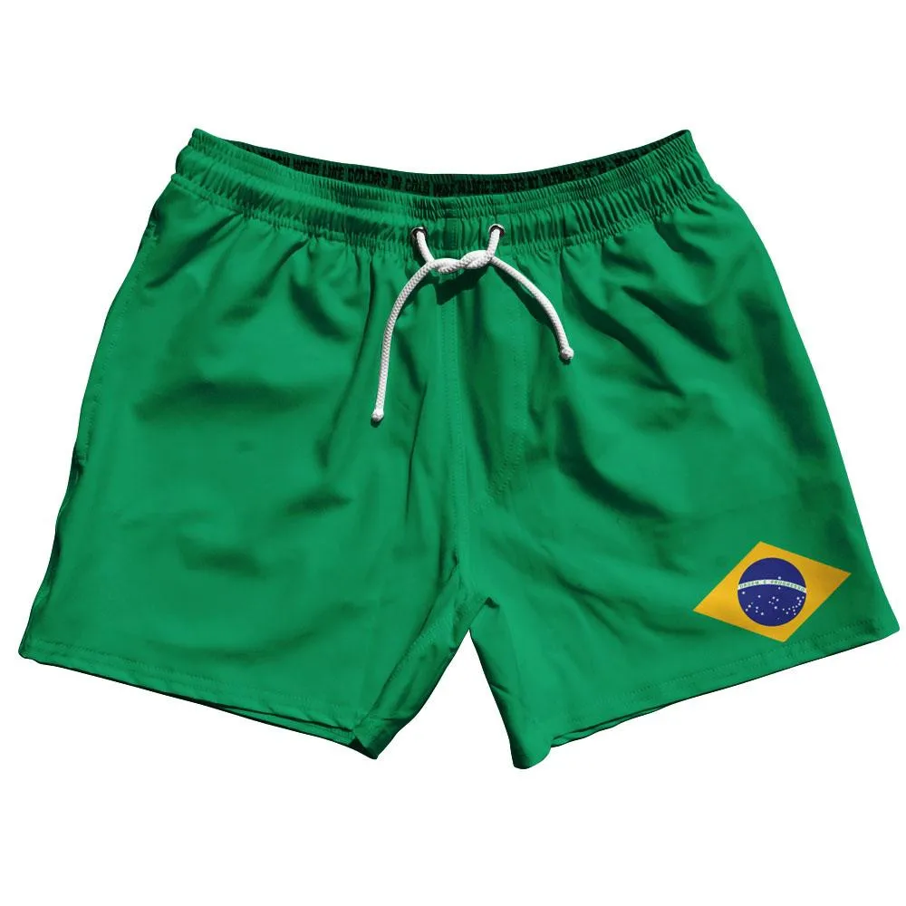 Jamaika, Brasilien, Dominikanische Republik Flaggen-Bedruckte Shorts, Schnelltrocknende Strandshorts für Männer und Frauen – Detail 3