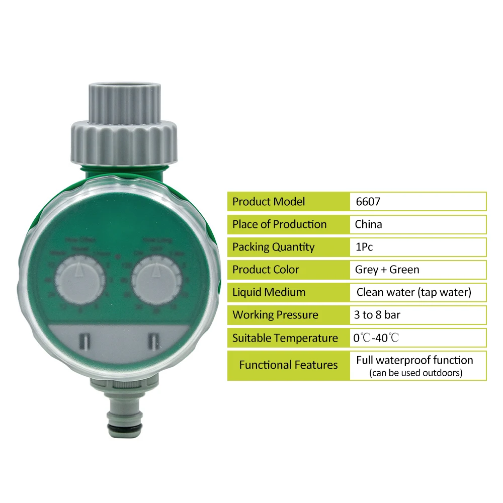 Timer nawadniania Elektroniczny dwuczęściowy cyfrowy automatyczny sterownik czasowy nawadniania Zraszacz węża do systemu nawadniania ogrodu