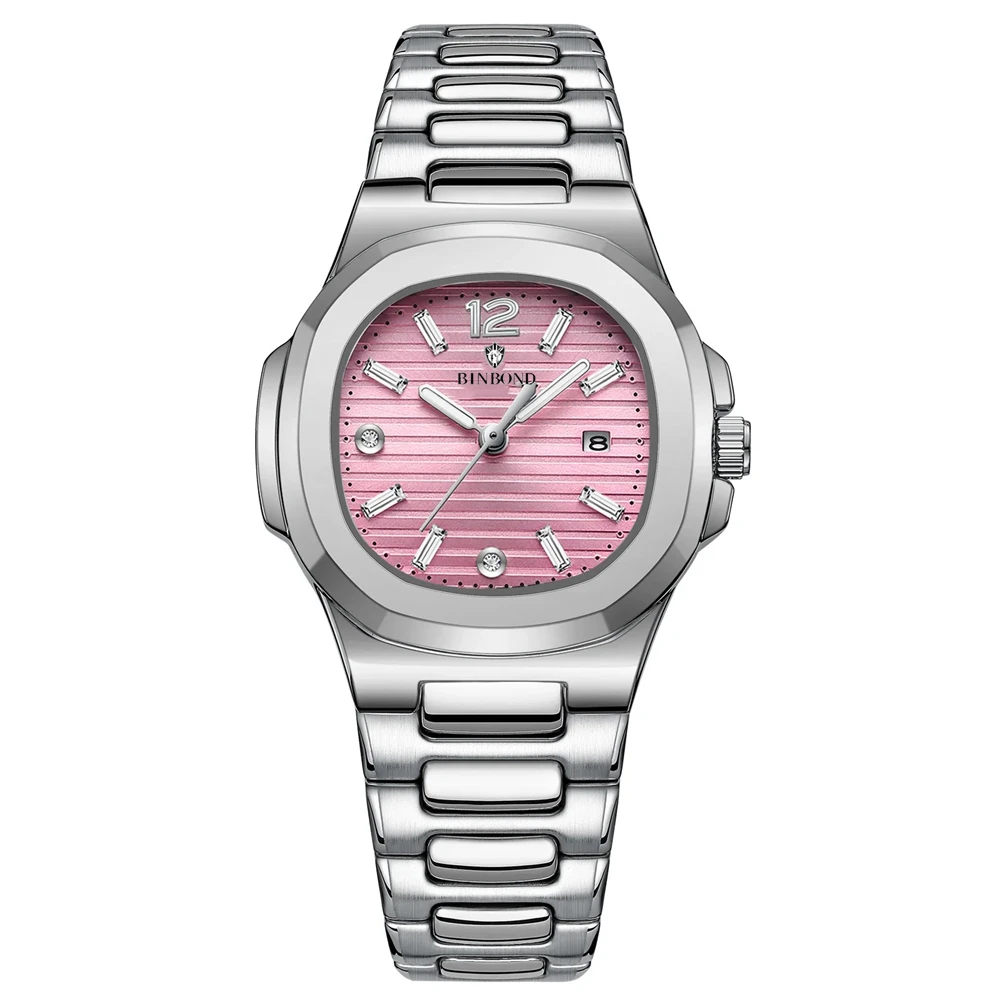 

31mm New Pink Digital Fashion Quartz Wristwatches Ladies Watches For Woman Luxury Small Diamond Watch Women Clock Reloj Muje