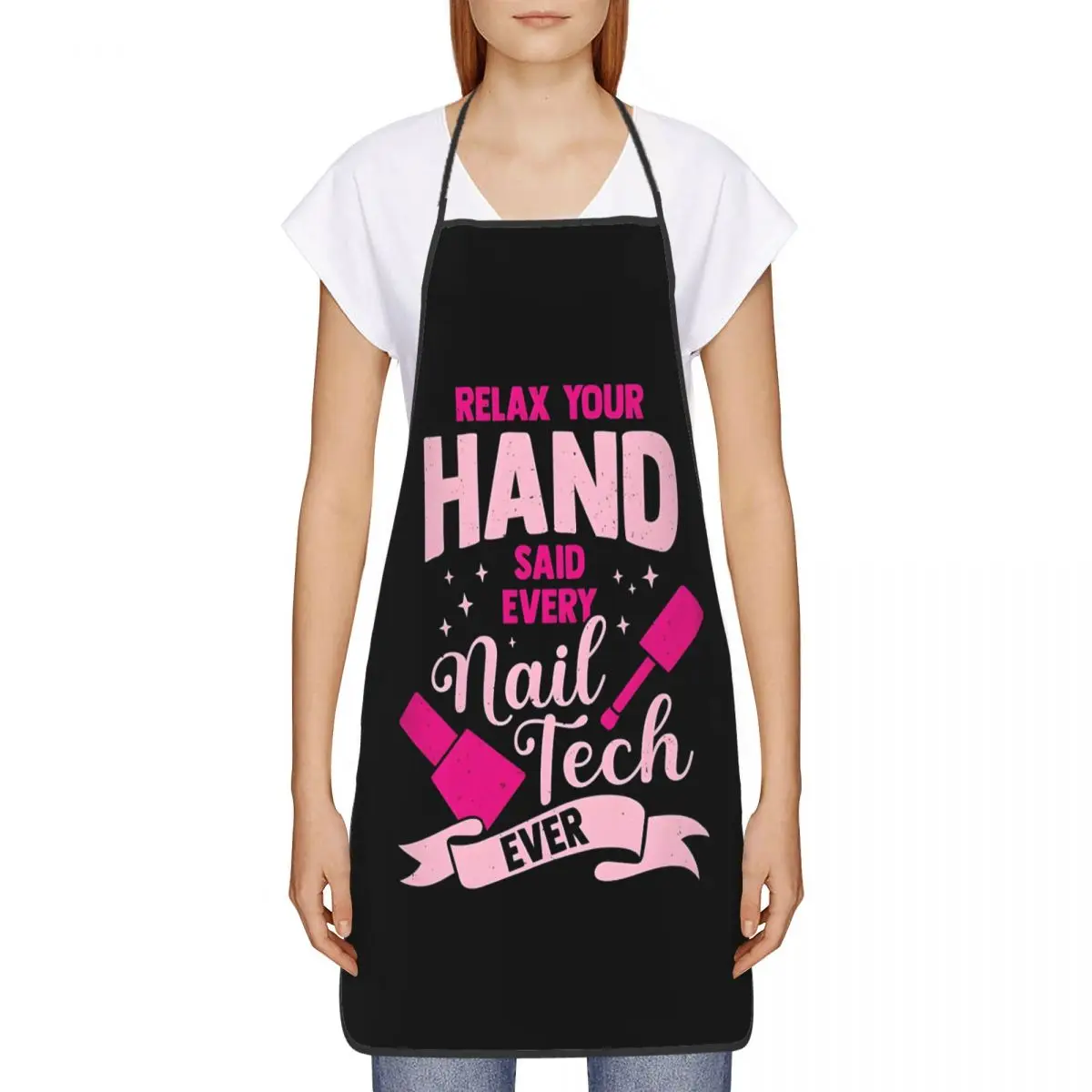 Custom Nail Manicurist Quote Aprons Women Men Nail Polish Adult Unisex Kitchen Chef Bib Tablier Cuisine Cooking Baking Painting