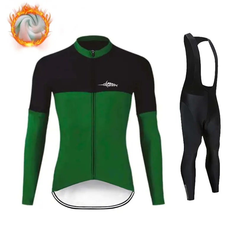 Swordbik-Fietsenset met lange mouwen, Road Race Bike Jacket, MTB Fietsoutfit, Buitenkleding, Winter