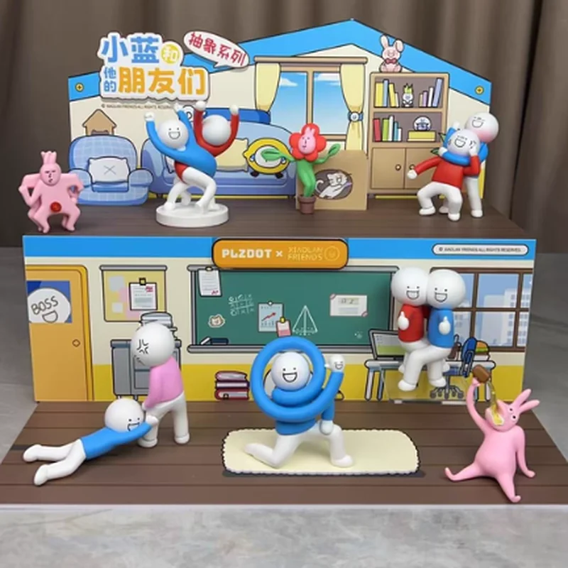 

Genuine Plzdot Xiaolan Friends Abstract Series Blind Box Caixa Caja Doll Cute Anime Action Figure Mystery Box Customized Gift