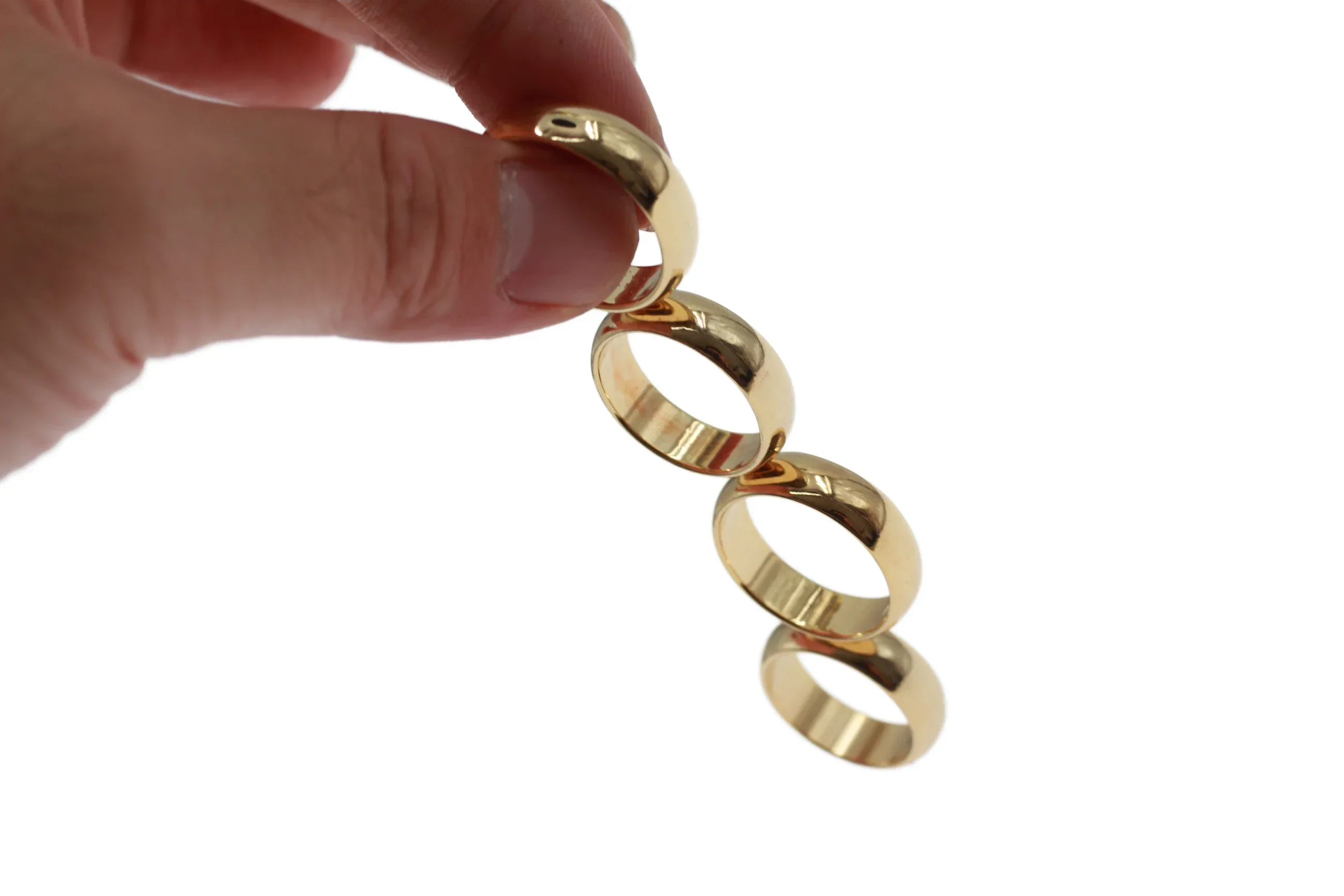 Gold Cambered PK Ring Magic Tricks Props gimmicks Strong Magnetic Coin Finger Decoration Magie Show Size 18 19 20 21mm
