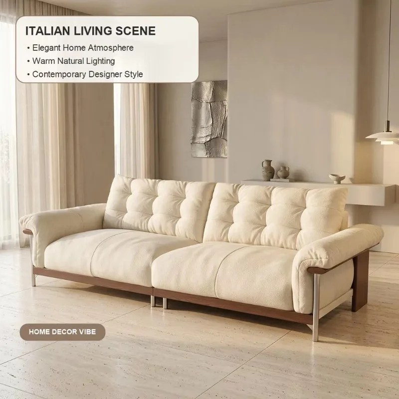 Luxury Velvet Sofa Set Modern Living Room Sofa Bed Upholstered Couch with Down Feather Cushions High Density Foam Seat Furniture