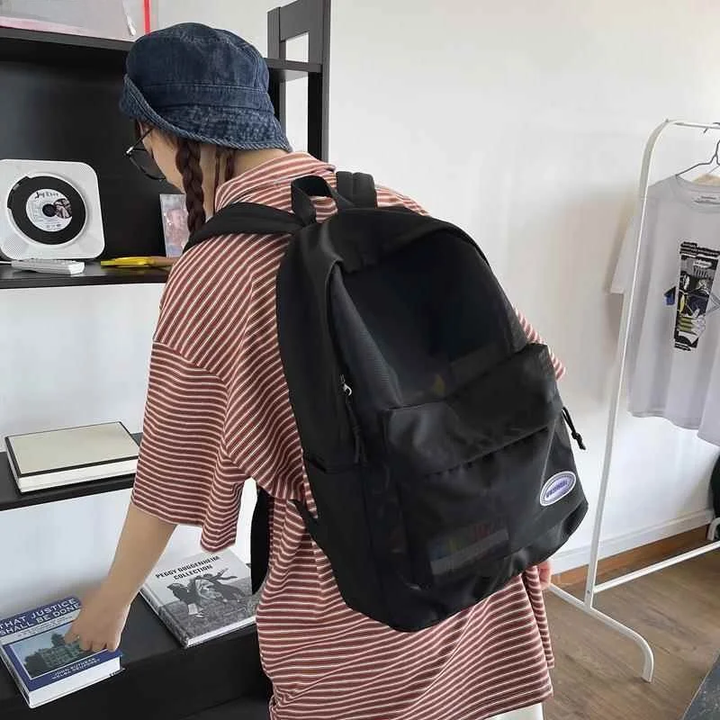 Transparent Large Capacity Dual Shoulder Backpack for Female College Students High School And Junior High School Students
