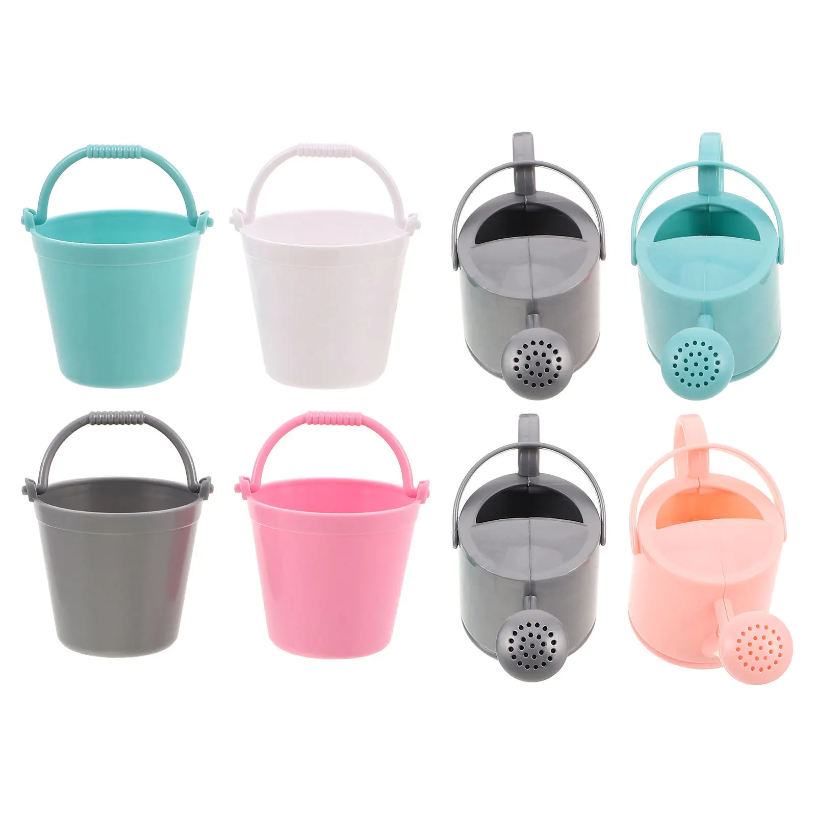 

1Set Mini Watering Can and Mini Bucket Adorable Kids Garden Tool for Toddlers Watering Flowers Decorative Tiny Bucket
