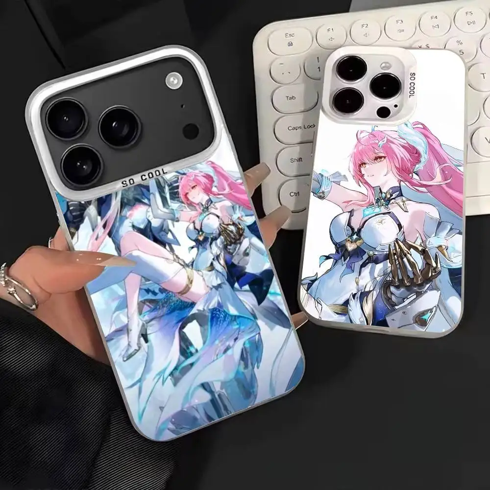 Aemeath Wuthering Game Cute Phone Case For iPhone 17,16,15,14,13,12,11,Mini,Pro,E,MAX White Candy Matte Shockproof Cover