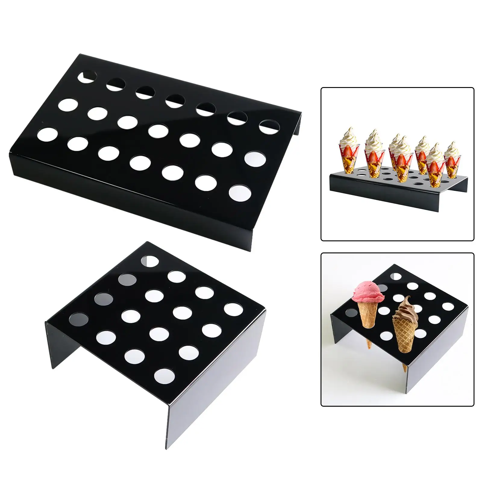 Cupcake Holder Stand Acrylic Multi Slot Cone Display Rack Organizer for Baking Cake Pastry for Special Events