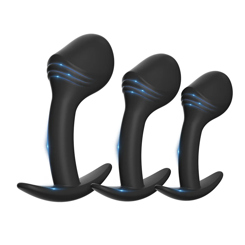 Anal Plug Safe Silicone Butt Plug Unisex Sexy Buttplug Big Dildo 3 Different Size Prostate Massager Adult Sex Toys for Men/Women