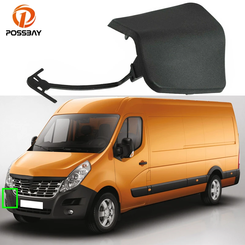 Amortecedor dianteiro do carro de reboque olho capa preta acessórios exteriores para renault master mk3 vauxhall opel movano nissan n400 511800537r