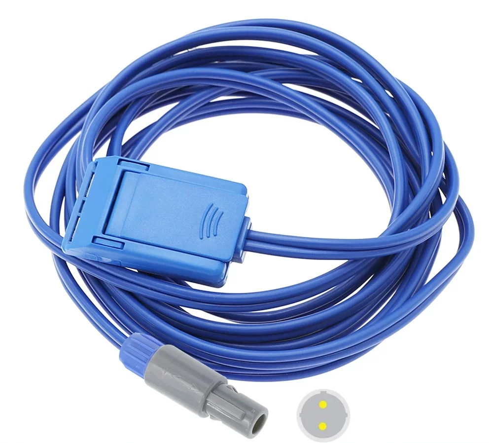 2-Pin Electrosurgical Neutral Electrode Plate Cable, Bipolar Negative Plate Connection Wire Clip
